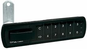 CompX Pearl Matte Black 5/8" Right Hand Mount Push Button Electronic Lock PRLK-M-R-2-BK