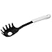 Produktbild Fackelmann Spaghettilöffel 32,5 cm ARCADALINA, Nudellöffel mit praktischem Griff, Pastalöffel mit Funktionsteil aus Kunststoff für beschichtete Töpfe und Pfannen (Farbe: Schwarz/Weiß), Menge: 1 Stück