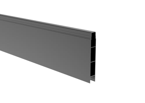 Sellon24® Valla de aluminio, 120 x 20 mm, láminas de protección visual, antracita RAL 7016, perfil estructurado, rectangular, de aluminio, relleno de vallas de alta calidad, 180 cm