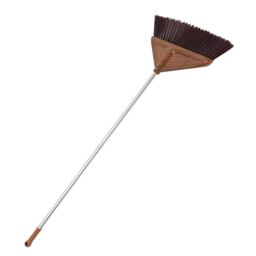 Healeved Kitchen Broom and Dustpan Set Soft Bristle Broom Sturdy Wood Grain Handle