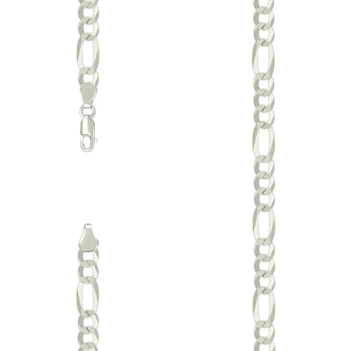 Chaîne Figaro super plate en argent sterling | Un bijou d'exception 7,8 mm