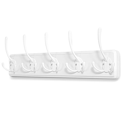Fanyity MPG3209 Farmhouse Coat Rack Wall Mount With Pine Wood Planks And 5 Triple Hooks cover