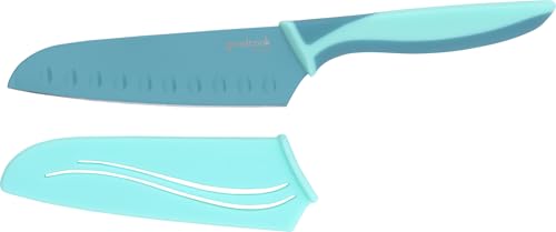 GoodCook Everyday Santoku Knife High-Carbon Stainless Steel Blade with Nonstick Coating, 5-Inch