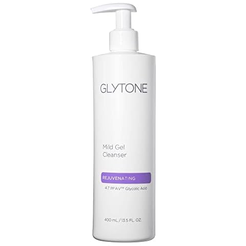 Glytone Mild Gel Exfoliating Cleanser, Pure Glycolic Acid Face Wash for Moisturizing & Rejuvenating Skin, Vegan & Fragrance-Free Face Exfoliator Scrub for All Skin Types, 13.5 fl. Oz. Cover