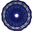 Polmedia Polish Pottery Cake Mould - Blue Poppies Pattern Handmade in Boleslawiec Poland by Ceramika Artystyczna + Certificate of Authenticity