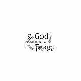 Car Sticker 12.7CM*8.5CM So God Made A Farmer Vinyl Car Motorcycle Sticker Decals Black/Silver...