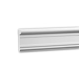 Profhome Moldura para pared 651345 200 cm x 2,4 cm Poliestireno extruido (XPS) pretratado