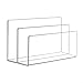 File Rack Clear Acrylic File Holder Desktop Magazine Office Sorter Letter Trays