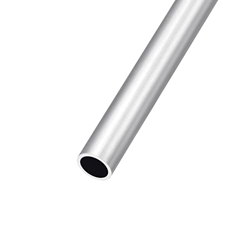 METALLIXITY 6063 Aluminum Tube (12mm OD x 10mm ID x 250mm L), Aluminum Round Tubing - for Home Furnishing, Machinery, DIY Handicraft