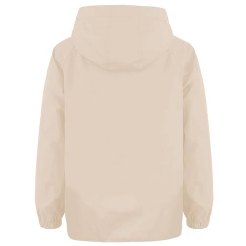 Image of MODAFANS Boys Girls Rain Jacket Waterproof lined Hooded RainCoats Windbreaker