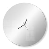 DEQORI Orologio da parete a specchio | design rotondo Ø 60 cm | design a specchio senza numeri | silenzioso orologio al quarzo moderno per soggiorno, camera da letto, cucina, ufficio, corridoio e