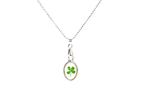 High Polished Stainless Steel Lucky Charm Four Leaf Clover Necklace, Lucky Clover Necklace for Women