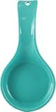 Reston Lloyd Kitchen Counter Utensil Spoon Rest, Ladles, Spaghetti Forks, & Spatulas, Durable BPA-Free Plastic – Dishwasher Safe, Décor, Space Saving Hanging Hole on Handle, Turquoise