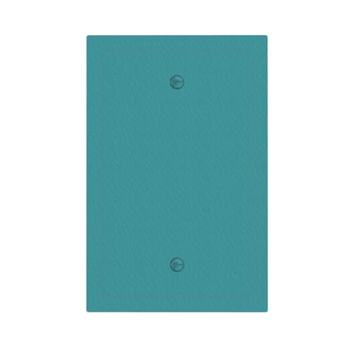 JKJDUA Outlet Covers Decorative Muted Teal 1 Gang No Device Light Switch Cover Plate Single Blank Wall Plates Dimmer Switchplate Electrical Unused Outlets Faceplate for Bedroom Kitchen Home Decor
