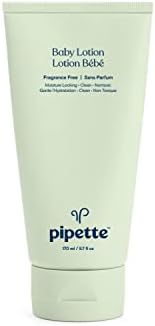 Pipette Baby Lotion, Fragrance Free, Hydration & Natural Moisture of Baby's Delicate Skin, Made with Ceramides and Renewable Plant-Derived Squalane, 5.7 fl oz