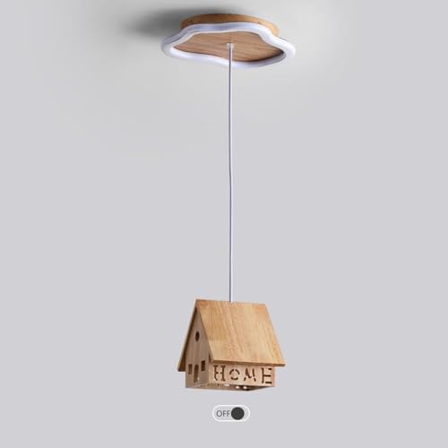 Lámpara colgante nórdica de madera para comedor y dormitorio moderna 5