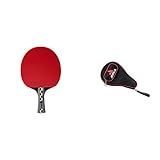 JOOLA Tischtennis-Schläger Carbon PRO & Tischtennishülle Pocket Hülle für Tischtennisschläger, rot, 80502