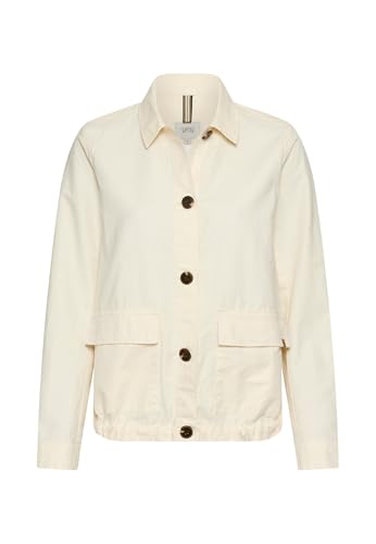 Blazer décontracté blanc camel active taille 48 pour femme au style moderne