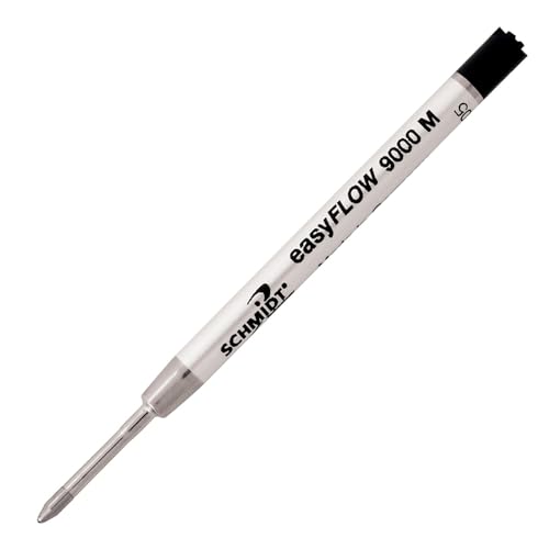 Image of Schmidt 9000 Easy Flow Hybrid Ballpoint Refill Medium, Black, 2 Pack Blister (SC58143)