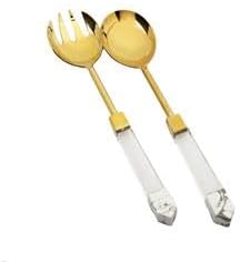 Shiny Gold Salad Servers Set of 2