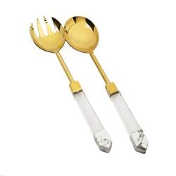 Shiny Gold Salad Servers Set of 2