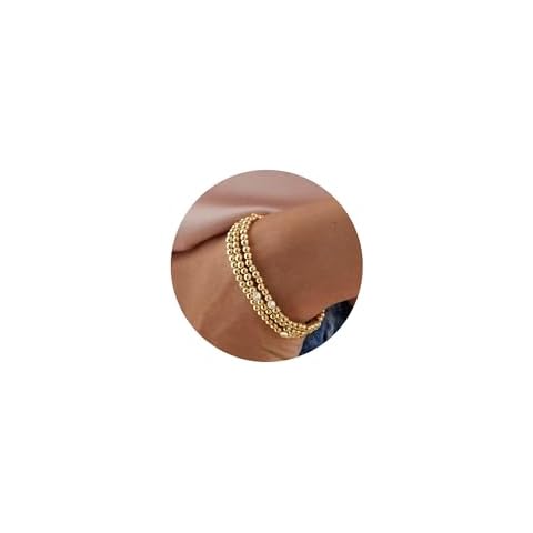 Freekiss Gold Beaded Bracelets Set Cover