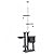PawHut Floor to Ceiling Cat Tree for Indoor Cats Play Tower Climbing Activity Center Scratching Post Platforms Condo Adjustable Height 220-265cm Dark Grey