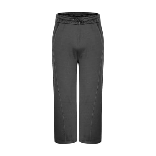 Mens Baggy Sweatpants Wide Leg Elastic Waist Drawstring Trousers Casual Loose Cotton Joggers with Pockets4
