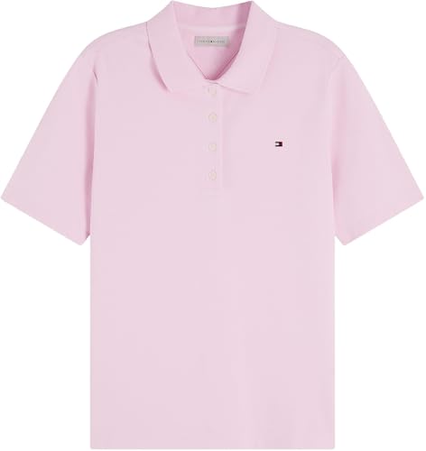 Tommy Hilfiger Damen Poloshirt Kurzarm 1985 Pique Regular Fit, Rosa (Classic Pink), L 5