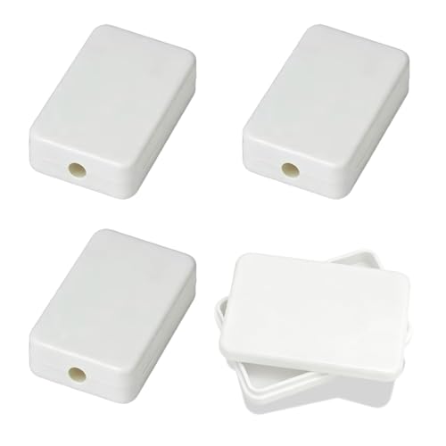 KRFWGUU 4 Pièces Boite De Dérivation Abs Blanche 55X35X15Mm, Boite Derivation Etanche, Mini Boite De Dérivation Compacte, Boite De Jonction, Boite De Derivation Electrique Pour Atelier Maison