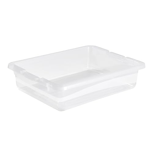 keeeper cornelia 3x Aufbewahrungsbox mit Deckel und Schiebeverschluss, 39,5 x 29,5 x 9,5 cm, 7 l, Transparent