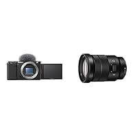 Sony Alpha ZV-E10 APS-C spiegellose Vlog-Kamera (schwenkbares Display für Vlogging, 4K-Video, Echtzeit-Augen-Autofokus) + 18105G – Ansicht 1