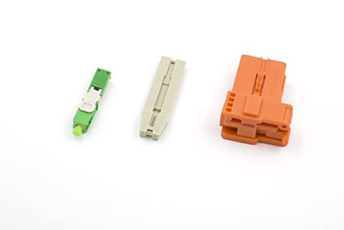 20Pcs Sc Apc Fiber Optic Quick Connector With Matched Tools Fiber Reusable Connectors Single Mode Sm 9/125 Mechanical Splice Fast Connectors Adapter For Ftth Catv Network Instrument #TOP1