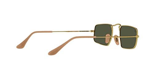 Ray-Ban Unisex RB3957 Julie Rectangular Sunglasses, Legend Gold/Green, 49 mm - image 8