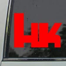 MAFHeckler and KOCH HK Logo Gun CASE Pistol Rifle Vinyl Decal Sticker for Cars LAPTOPS Walls Windows Toolbox Gift