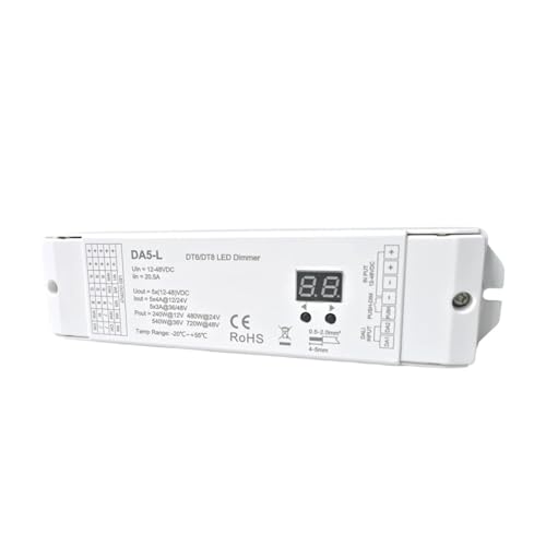 Dimmer LED 5 canaux indépendant pour ambiance lumineuse de salon et chambre moderne 24V