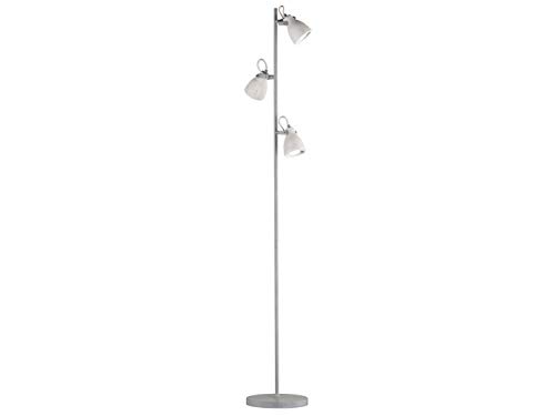 Lampadaire rétro avec abat-jour pivotant en béton et LED GU10, lampe de lecture, éclairage sur pied dans un système industriel