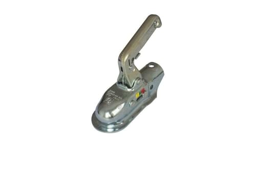 Winterhoff Attelage à Boule WW 13-N 1500 kg - Boîtier d’Attache pour Timon Rond 45 mm - Acier Galvanisé Haute Résistance pour Remorque avec Pression Verticale 100 kg