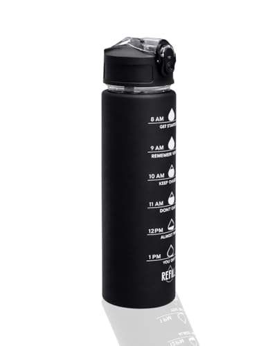 Image of Sipper Water Bottle Leak-proof Durable BPA Free Water bottle for Adults, Gym, Kids School, Gifts and Office, (900mL Pack of 1 Black)