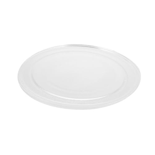 Luxshiny Plato Giratorio de Vidrio para Microondas Superficie Lisa Fácil de Limpiar, Base Plana Resistente para Uso Diario en Cocina