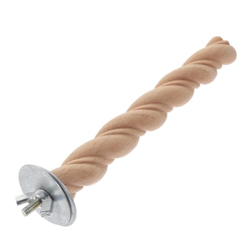 Milisten Trespolo in Legno Per Uccelli Supporto Per Conuri e Parrocchetti Bastoncino Macinatore Per Artigli Accessorio Per Gabbia Per Uccelli