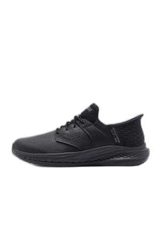 Image of Skechers Men's Streetwear Slade - Macklin Round Toe Leather Bungee Slip-Ins