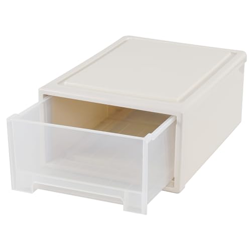 Yesdate Stapelbare Schubladeneinheit aus Kunststoff, 18 l, Schreibtisch-Frontbox, Schubladen-Organizer – 1 Stück