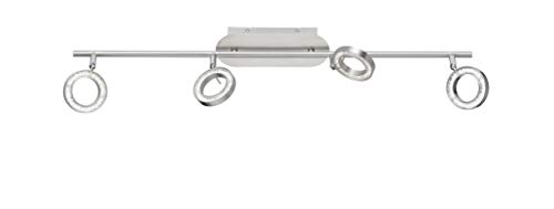 WOFI 7008.04.54.6000 A Spot, Metall, 20 W, Integriert, nickel matt/chrom, 80 x 9 x 11 cm