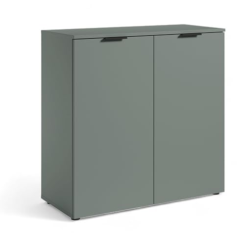 LINZ Cassettiera in salvia - moderna credenza con molto spazio - 90 x 90 x 40 cm L x A x P