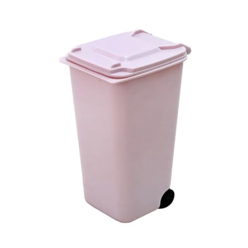 Poubelle de voiture plastique rose porte-stylo et corbeille de table multifonction