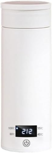 Oceanight 電気ケトル 真空断熱マグ 小型旅行電気ポット ポータブル トラベルケトル 携帯湯沸かし器 空焚き防止機能 大容量 4段温度調節 漏れない 電気温水カップ 電気水筒 急速加熱 304ステンレス製 LEDディスプレイ 自動OFF 持ち運びが