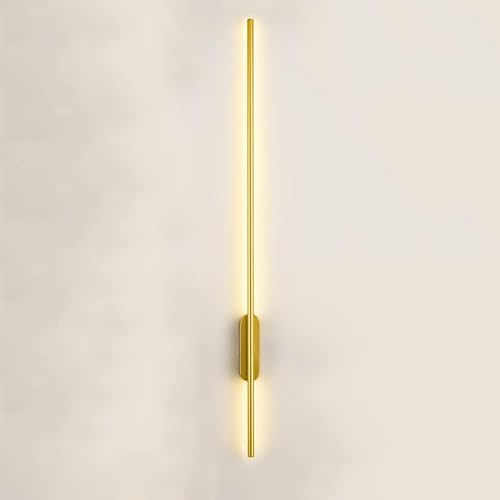 Lámpara de pared LED para interiores de tubo largo aluminio negro 80cm 6000K 2