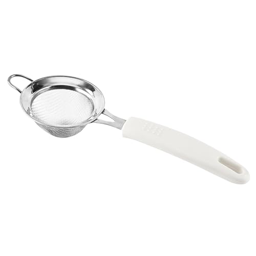 Harina De Acero Inoxidable Con Mango - Juego De Coladores De Acero Inoxidable | Tamizador De Harina | Colador De Pastas De Acero Inoxidable De Doble Capa 30 Malla | Utensilios Y Accesorios Para