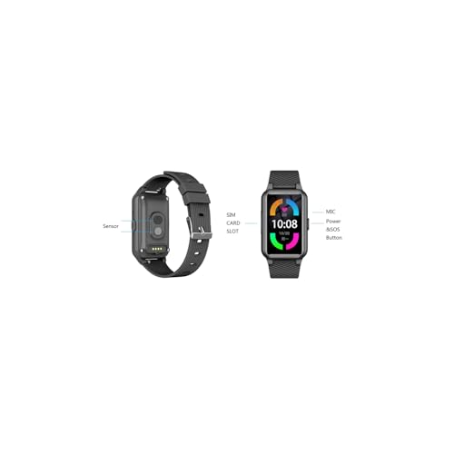 FOREVER smartwatch per uomo e donna, smartwatch GPS per anziani con SOS, 1,47 pollici, grande schermo touch a colori, orologio tracker per Android IOS, cardiofrequenzimetro contapassi con rilevamento - 4